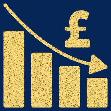 Lirası durgunluk Bar grafik grenli doku simgesi