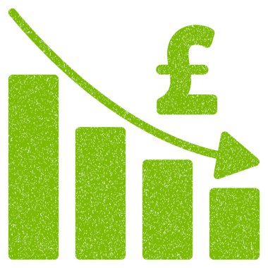 Lirası durgunluk Bar grafik grenli doku simgesi