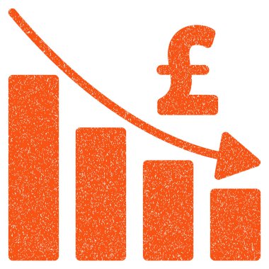 Lirası durgunluk Bar grafik grenli doku simgesi