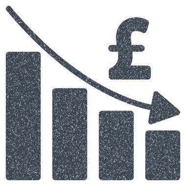 Lirası durgunluk Bar grafik grenli doku simgesi