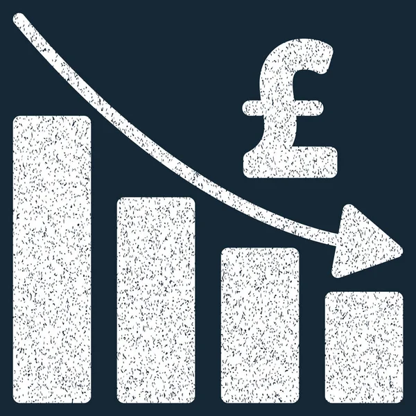 Pund Recession diagram grynig konsistens ikon — Stock vektor