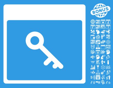 Temel takvim sayfa düz glif simgesini Bonus ile