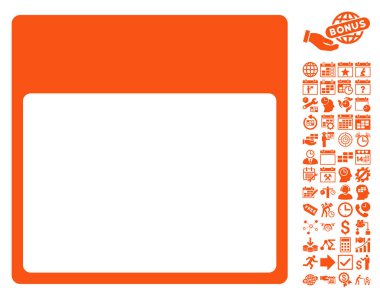 Takvim sayfası şablon düz vektör simgesi Bonus ile