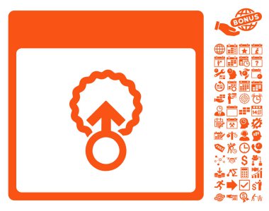 Hücre penetrasyon takvim sayfa düz vektör simgesi Bonus ile