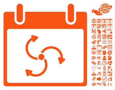 Siklon takvim gün düz vektör simge Bonus ile