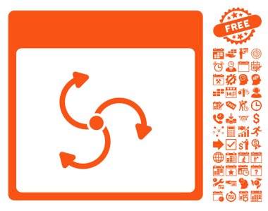 Siklon takvim sayfa düz vektör simge Bonus ile