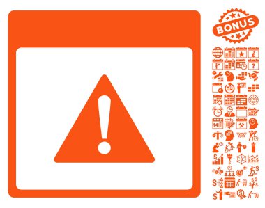 Hata takvim sayfa düz vektör simgesi Bonus ile