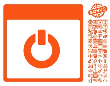 Takvim sayfası düz vektör simge Bonus ile geçiş