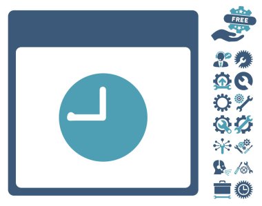 Saat takvim sayfası vektör simgesi Bonus ile