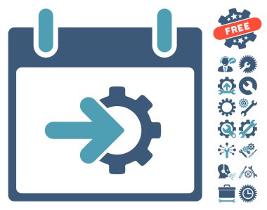 COG Tümleştirme takvim gün vektör simge Bonus ile