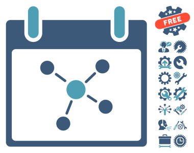 Bonus ile bağlantıları takvim gün vektör simgesi