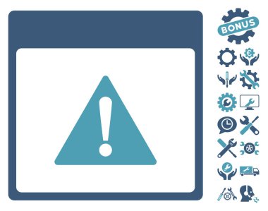 Hata takvim sayfası vektör simgesi Bonus ile