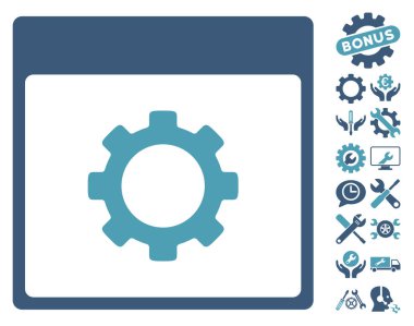 Vites seçenekleri ile Bonus sayfa vektör simge takvim