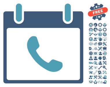 Bonus ile telefon takvim gün vektör simgesi