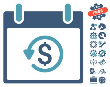 Takvim gün vektör simge Bonus ile iade