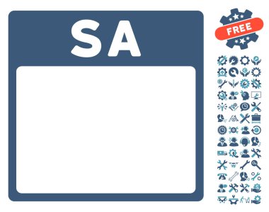 Cumartesi Bonus ile sayfa vektör simge takvim