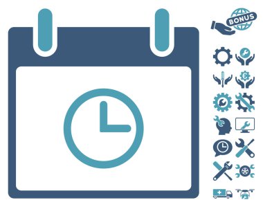 Saat takvim gün vektör simge Bonus ile