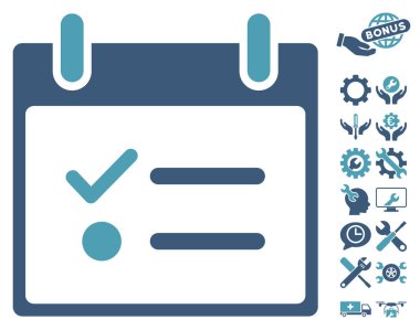 Yapılacaklar listesi takvim gün vektör simge Bonus ile