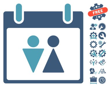 Tuvalet takvim gün vektör simgesi Bonus ile