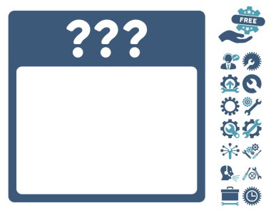 Bonus ile bilinmeyen takvim sayfası vektör simgesi