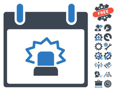 Bonus ile uyarı takvim gün vektör simgesi