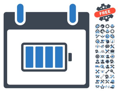 Pil takvim gün vektör simgesi Bonus ile