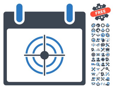 Bullseye takvim gün vektör simge Bonus ile