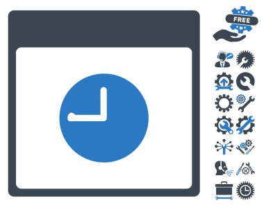 Saat takvim sayfası vektör simgesi Bonus ile