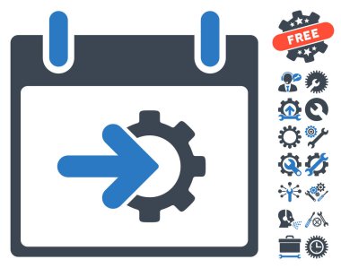 COG Tümleştirme takvim gün vektör simge Bonus ile