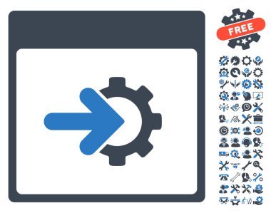 COG Tümleştirme takvim sayfası vektör simge Bonus ile