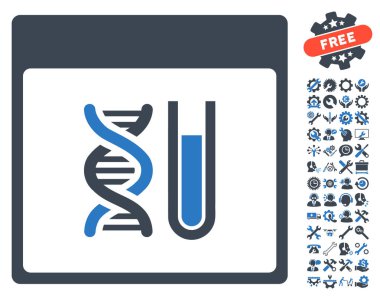 DNA analizi takvim sayfası vektör simge Bonus ile