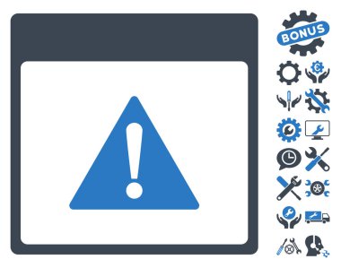 Hata takvim sayfası vektör simgesi Bonus ile