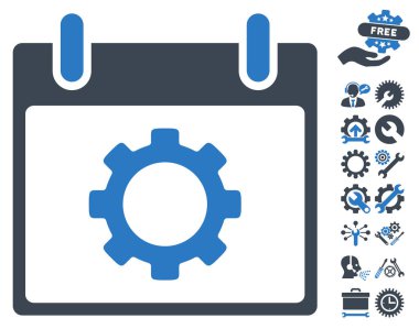 Vites seçenekleri takvim gün vektör simgesi Bonus ile
