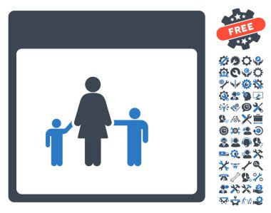 Bonus ile anne takvim sayfası vektör simgesi