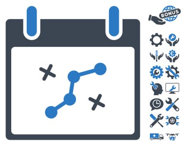 Yol puan Bonus ile gün vektör simge takvim