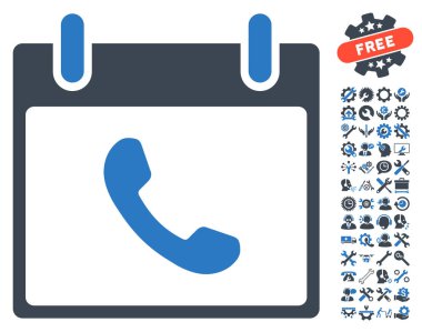 Bonus ile telefon takvim gün vektör simgesi