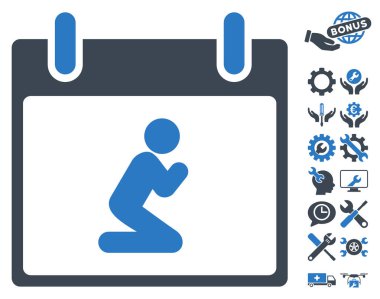 Kişi takvim gün vektör simge Bonus ile dua