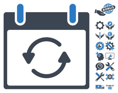 Takvim gün vektör simge Bonus ile yenileme