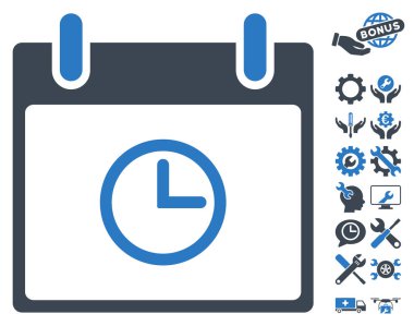 Saat takvim gün vektör simge Bonus ile