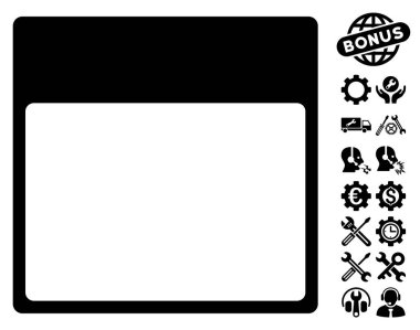 Takvim sayfası şablon vektör simgesi Bonus ile