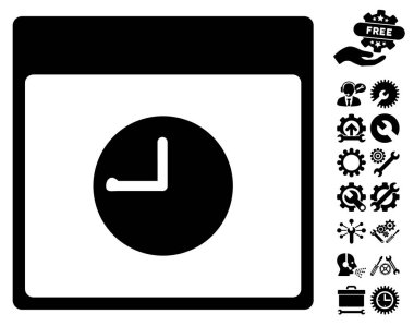 Saat takvim sayfası vektör simgesi Bonus ile