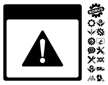 Hata takvim sayfası vektör simgesi Bonus ile