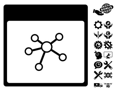 Bağlantılar sayfası vektör simge Bonus ile takvim