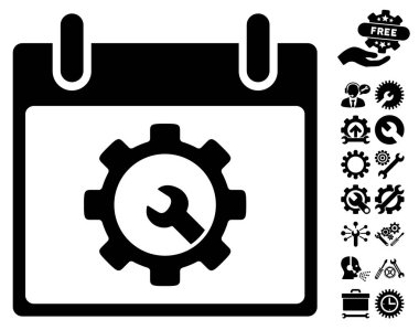 Seçenekleri araçlar takvim gün vektör simgesi Bonus ile