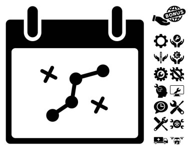 Yol puan Bonus ile gün vektör simge takvim