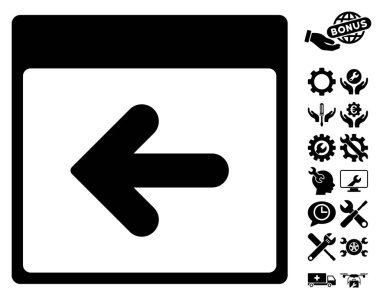 Önceki takvim günü vektör simge Bonus ile