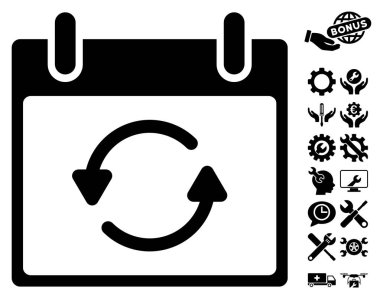 Takvim gün vektör simge Bonus ile yenileme