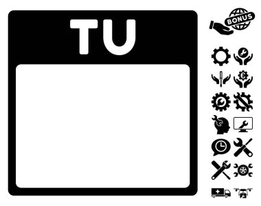 Salı Bonus ile sayfa vektör simge takvim