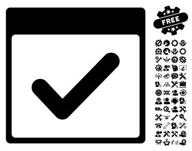 Geçerli gün takvim sayfası vektör simge Bonus ile