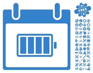 Pil takvim gün vektör simgesi Bonus ile